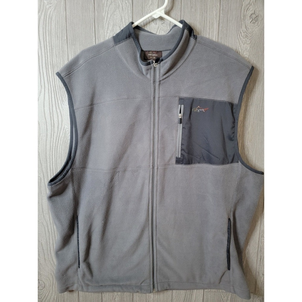 ♡Greg Norman for Tasso Elbo Men's XL Gray Vest Full Zip Front Outdoors